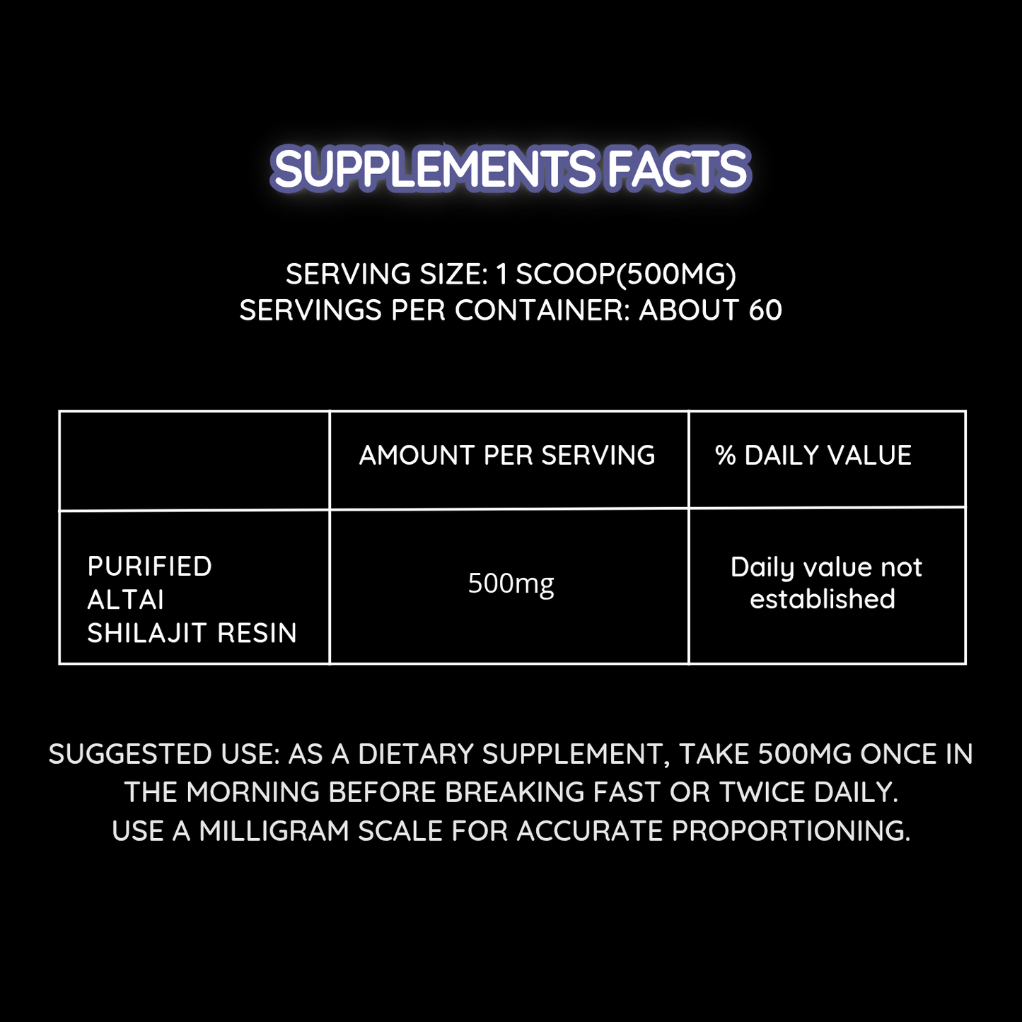 30g Altai’s Gold Grade Scalar Plasma Infused Shilajit